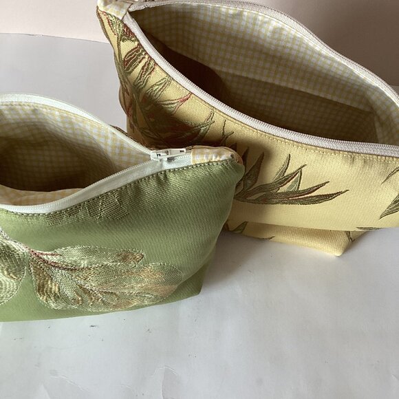 Handmade Make-up Cosmetic Toiletry Bags Small Travel From Upholstery Swatches - Picture 5 of 5